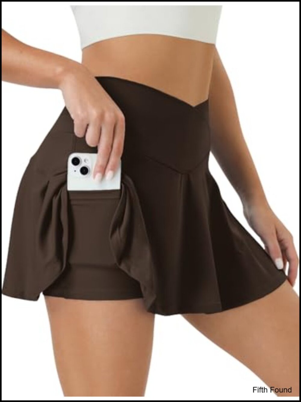 Women's High Waisted Tennis Skort with Pockets Crossover Pleated Athletic Skirt